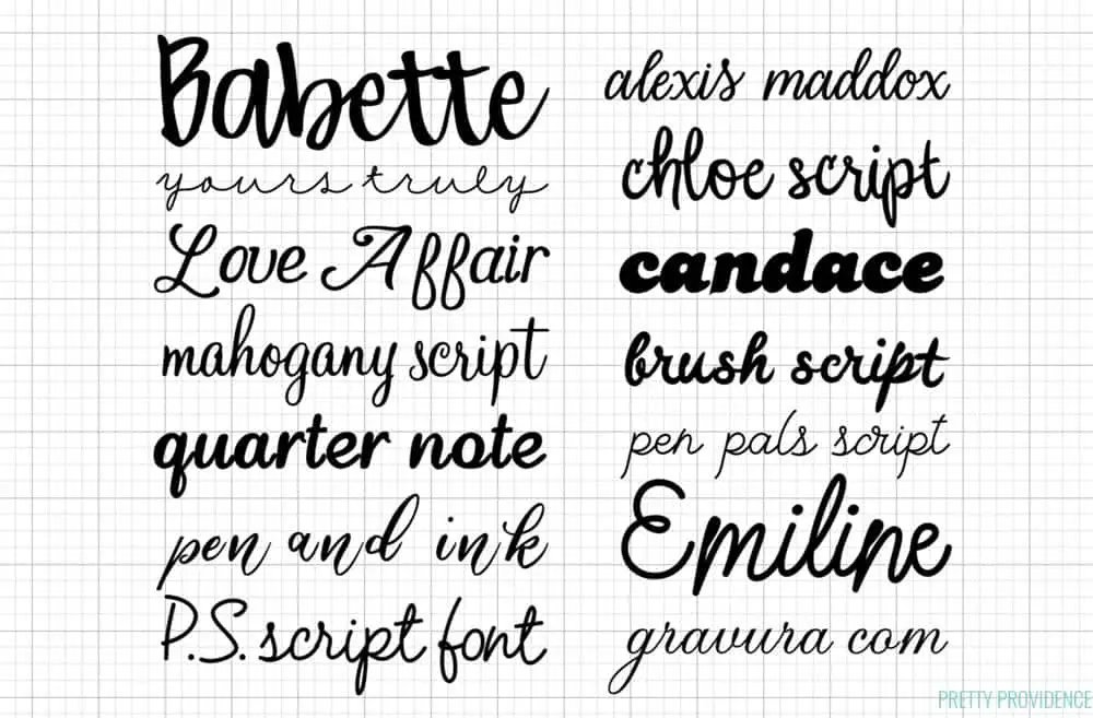 single line writing fonts for cricut